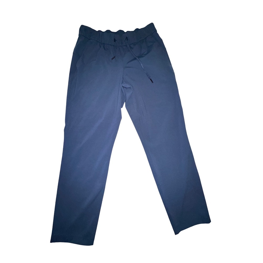 Lululemon Pant Womens Size 8 On The Fly Blue  7/8 Travel Straight Ankle Luxtreme